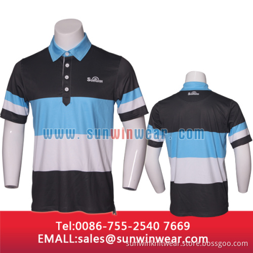 High quality men's golf polo tshirt 100% polyester golf shirts polo customized design